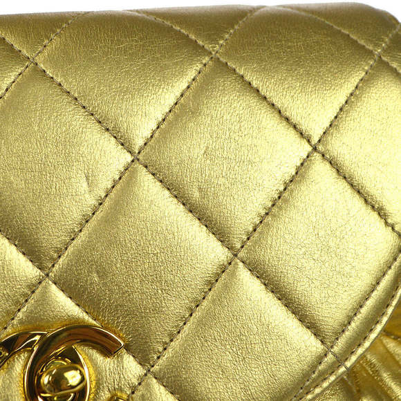 CHANEL 1994 Duma Chain Backpack Large Gold Lambskin 68056 - Picture 5 of 10
